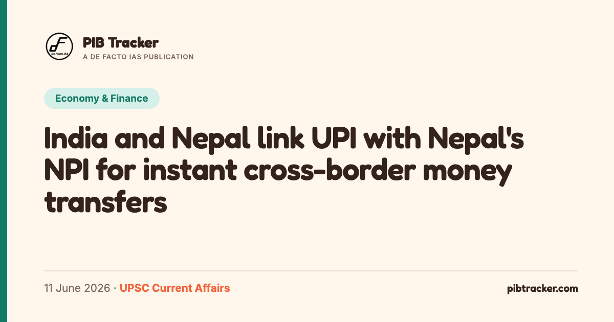 India and Nepal link UPI with Nepal's NPI for instant cross-border ...