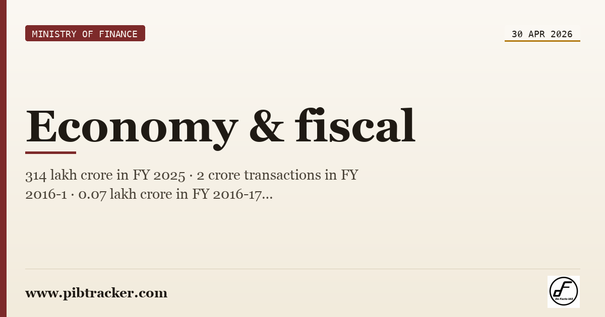 Ministry of Finance press release · 30 April 2026 · pibtracker filter