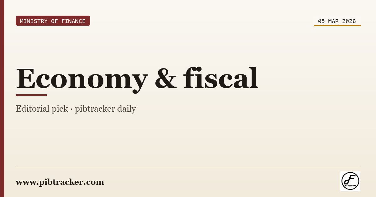 Ministry of Finance press release · 5 March 2026 · pibtracker filter