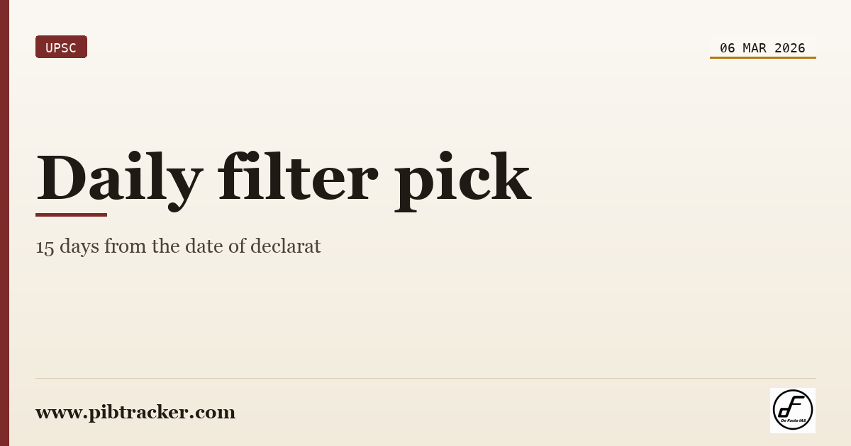 UPSC press release · 6 March 2026 · pibtracker filter