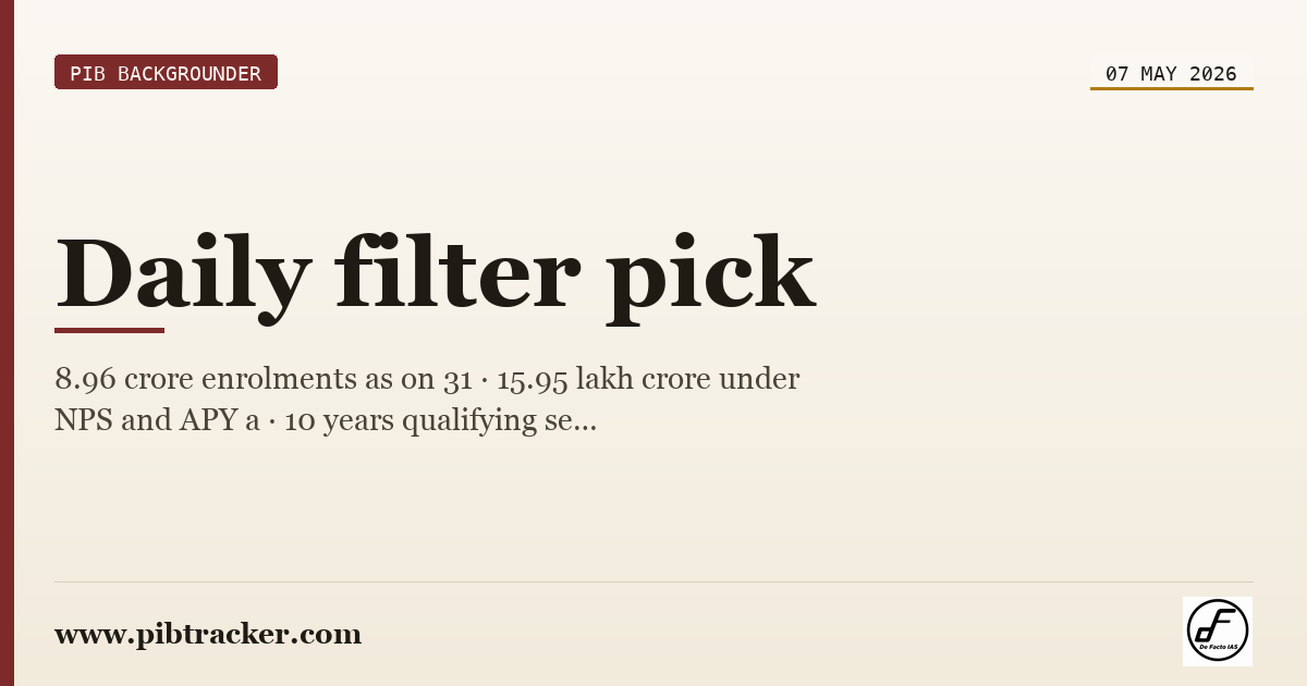 PIB Backgrounder press release · 7 May 2026 · pibtracker filter