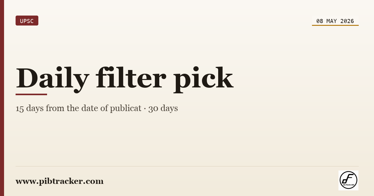 UPSC press release · 8 May 2026 · pibtracker filter