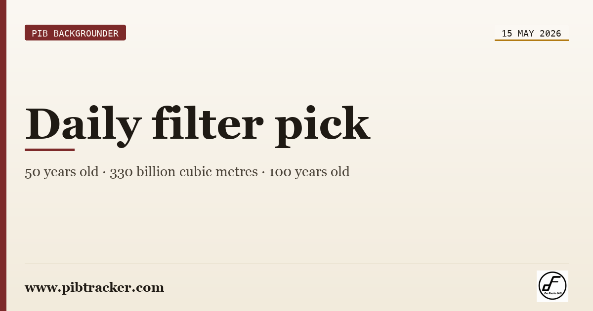 PIB Backgrounder press release · 15 May 2026 · pibtracker filter
