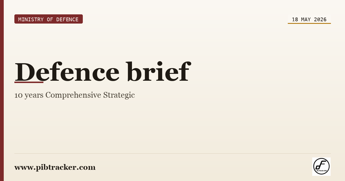 Ministry of Defence press release · 18 May 2026 · pibtracker filter