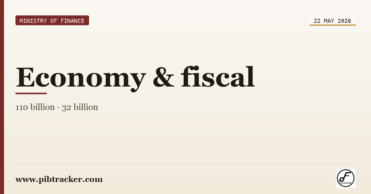 Ministry of Finance press release · 22 May 2026 · pibtracker filter