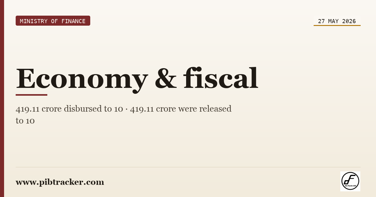 Ministry of Finance press release · 27 May 2026 · pibtracker filter